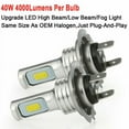 thumbnail image 4 of 2X White H7 100W LED Headlight Bulbs Kit Extremely Bright 6000K Plug and Play, 4 of 5