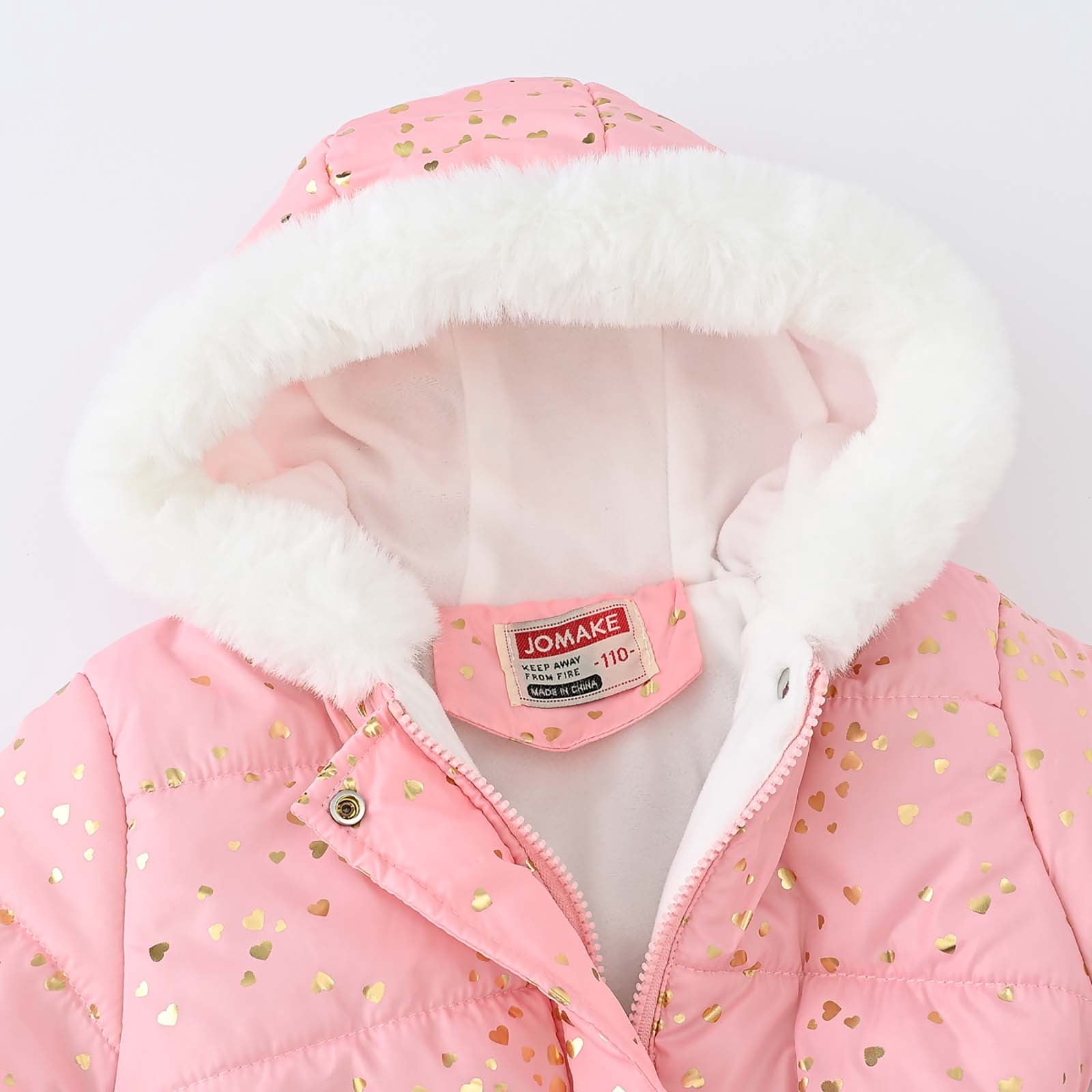 Maeau Doudoune à Capuche Enfant Fille - Parka Chaude Hiver Matelassée 1-5 Ans Avec Poches