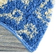 thumbnail image 6 of Unique Loom Moroccan Trellis Shag Collection Area Rug - Meknes (5' 3" x 8' Oval Periwinkle Blue/Ivory), 6 of 6