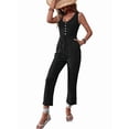 thumbnail image 3 of Elegantes de Verano para Mujer, Sin Mangas, con Cuello en U, Informales, de Pierna y Pantalones Largos 2025, Color Negro, Talla S, 3 of 9