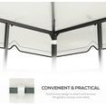 thumbnail image 4 of 10x10 Ft Outdoor Patio Gazebo Replacement Canopy,Double Tiered Gazebo Tent Roof Top Cover for Outdoor Garden Patio,Beige, 4 of 5
