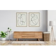 thumbnail image 5 of Kate and Laurel Sylvie 871 Modern Circles and 869 Going in Circles Framed Linen Textured Canvas Wall Art Set by Teju Reval of SnazzyHues, 2 Piece Set 28x38 Natural, Modern Abstract Art for Wall, 5 of 6