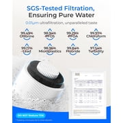 Waterdrop 15UB-UF Under Sink Water Filter System, 0.01 Micron Ultra Filtration Under Counter Drinking Water Filtration System, with Dedicated Brushed Nickel Faucet, 16K High Capacity, USA Tech