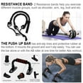 thumbnail image 3 of Ab Roller Wheel 17 In 1, Ab Wheel Workout Equipment Kit with Resistance Bands, Knee Mat, Jump Rope, Push-Up Bar, Ab Wheel Roller for Gym and Home Workout Unisex Abdominal Wheel for Core Strength Black, 3 of 5