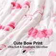 thumbnail image 3 of Juego de ropa de cama Wajade Pink Bow para niñas y niños con cama individual y edredón, 3 of 8
