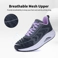 thumbnail image 5 of HuJAT Women's Plantar Fasciitis Relief Orthotic Sneakers, Arch Support Lightweight Lace-Up Walking Shoes Purplegery US 10, 5 of 7