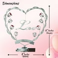 thumbnail image 2 of Matashi Chrome Plated Silver 8" Heart and Flower with Happy Birthday Banner Table Top Ornament with Crystals Love Ornamental, Keepsake and Decor, Gorgeous Decoration, 2 of 7