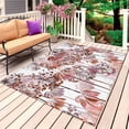 thumbnail image 4 of Outdoor Rug 3x5 ft Red Dandelion Outdoor Large Area Rug Non Slip Rubber Spring Bloom Flowers Front Door Mat RV Rug Camping Carpet Patio Outdoor Rugs for Backyard Balcony Deck Porch Indoor, 4 of 9