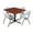 Cherry / Grey, variant on Romig Pillar 36 in. Square X-Base Breakroom Table- Maple & 4 M Stack Chairs- Black