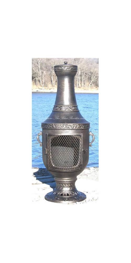 Outdoor Chiminea Fireplace Venetian in Gold Accent Finish (Without Gas) by The Blue Rooster
