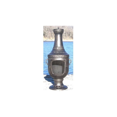 Outdoor Chimenea Fireplace - Venetian in Gold Accent Finish (Without
