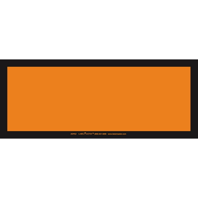 Labelmaster ZOPEZ Blank Panel Hazmat Placard, E-Z Removable Vinyl, Orange (Pack of 25)