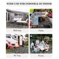 thumbnail image 5 of SIXHOME Outdoor Rug 5'x8' Waterproof Reversible Patio Rug Boho Floral Indoor Outdoor Rugs Lightweight Plastic Straw Ourdoor Carpet for RV Camping Deck Balcony Modern Porch Decor Gray, 5 of 6