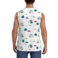 thumbnail image 4 of Haiem Men's Cartoon House Car Print Tank Tops Summer Sleeveless Cut Off Workout T-Shirts Fitness Vest Athletic Undershirts-3X-Large, 4 of 8