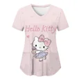 thumbnail image 3 of Uniforme de enfermera Sanrio con estampado de dibujos animados para mujer, camiseta de manga corta con cuello en V y bolsillo, ropa de calle Kawaii, moda de Hello Kitty, 3 of 6