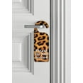 thumbnail image 2 of Do Not Disturb Door Knob Hanger Sign - Faux Leopard Fur, 2 of 3