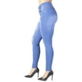 thumbnail image 3 of Fashion2Love Womens Juniors Butt Lift Push Up Mid Waist Ripped Distressed Skinny Jeans, 3 of 9