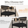 thumbnail image 7 of Morden Fort Modern Dining Table Set for 4, 47" Faux Marble Top and 4 Black Boucle Chairs, Dining Furniture Set for Kitchen, Apartment, 7 of 7