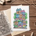thumbnail image 4 of Sellos de silicona transparentes con forma de casa, ideales para hacer tarjetas, álbumes de recortes, manualidades y decoraciones DIY. Sellos de tinta para álbumes de recortes., 4 of 8