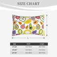 thumbnail image 3 of Plush Throw Pillow Covers, cartoon fruit colorful Pillow Cases with Invisible Zipper, Breathable Microfiber Pillow Cases Standard Size for Sleeping Bedroom Sofa Living Room 20x30, 3 of 5