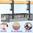 thumbnail image 4 of Innovative Desk Wire Organizer, Large Capacity Under Desk Cable Management System, Safety Protection & Scratch-Resistant Pads for Effortless Cable Management in Home Office (1 Pack), 4 of 5
