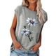 thumbnail image 1 of Blusa de manga corta Top Cuello redondo Blusa de manga corta con estampado floral para citas de mujeres, 1 of 6
