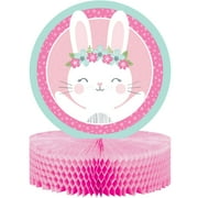 Party Central Bunny Party Table Centerpieces - 12" - Pink and White - Pack of 6