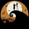 thumbnail image 2 of Boy's The Nightmare Before Christmas Jack and Sally on Spiral Hill  Graphic Tee Black X Small, 2 of 5