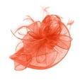 thumbnail image 5 of Ongmies Wedding Hat Clearance Hat for Women Wedding Flower Tail Mesh Feathers Hair Clip Tea Party Headband Accessories orange, 5 of 5