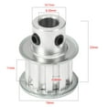 thumbnail image 5 of Uxcell 10 Teeth 6.35mm Bore 5.08mm Pitch Aluminum Timing Belt Pulley for 10mm Belt, 5 of 5