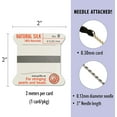 thumbnail image 4 of Griffin Silk Bead Cord Perlseide - Grey Color – Size 0 (0.30mm) – 2 meters per card – Stainless Steel Needle Attached – For Knotting Pearls, Gemstones, Crystals and Beads, 4 of 7