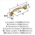 thumbnail image 3 of Amerock Fairfield 3 inch Center-to-Center Champagne Bronze Cabinet Pull, 25 Pack, 3 of 3