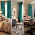 thumbnail image 5 of SNITIE Velvet Curtains 2 Panels, Thermal Insulated Rod Pocket Curtains, Soft Privacy Light-Filtering Velvet Drapes for Bedroom Living Room, 5 of 7