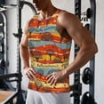 thumbnail image 5 of Disketp Vibrant Autumn Forest Hues Men's Workout Tank Tops Sleeveless Gym Shirt Quick Dry Fitness Bodybuilding Sleeveless T Shirt-Small, 5 of 7
