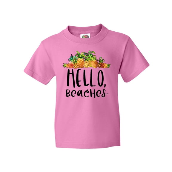 Inktastic Hello, Beaches Group of Pineapples Youth T-Shirt