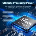 thumbnail image 3 of HP 15 Touchscreen Laptop, 15.6" FHD IPS Display, AMD Ryzen 7 7730U, 64GB RAM, 2TB SSD, AMD Radeon Graphics, Windows 11 Pro, Copilot, Numeric Keypad, Wi-Fi 6, 3 of 13