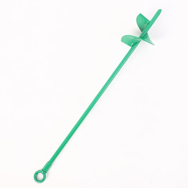 Xiao Hua Juego de anclaje en espiral de 2 piezas de 46 cm, de metal resistente, para cobertizos, toldos, columpios, trampolines y cocheras (verde)