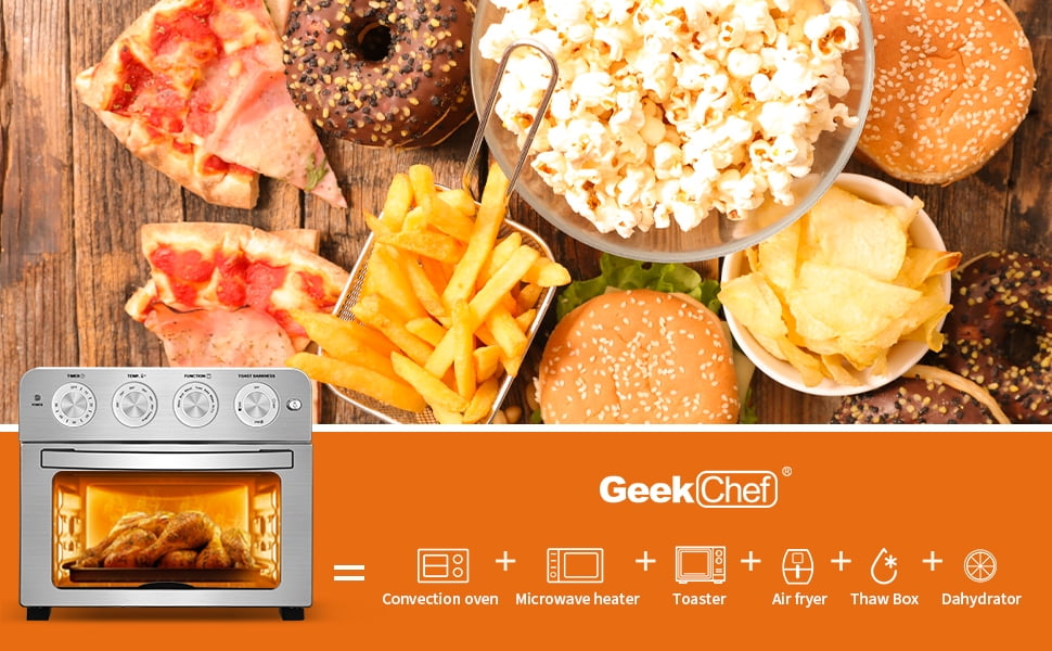 Buy Geek Chef Air Fryer, 7in1 Air Fryer Toaster Oven, 1700W 24QT