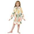 thumbnail image 6 of FORMRS Niños Bathrobe Unisex Hooded Robe Soft Plush Pajamas Sleepwear, Size 2-3T, Watercolor Orange, 6 of 7