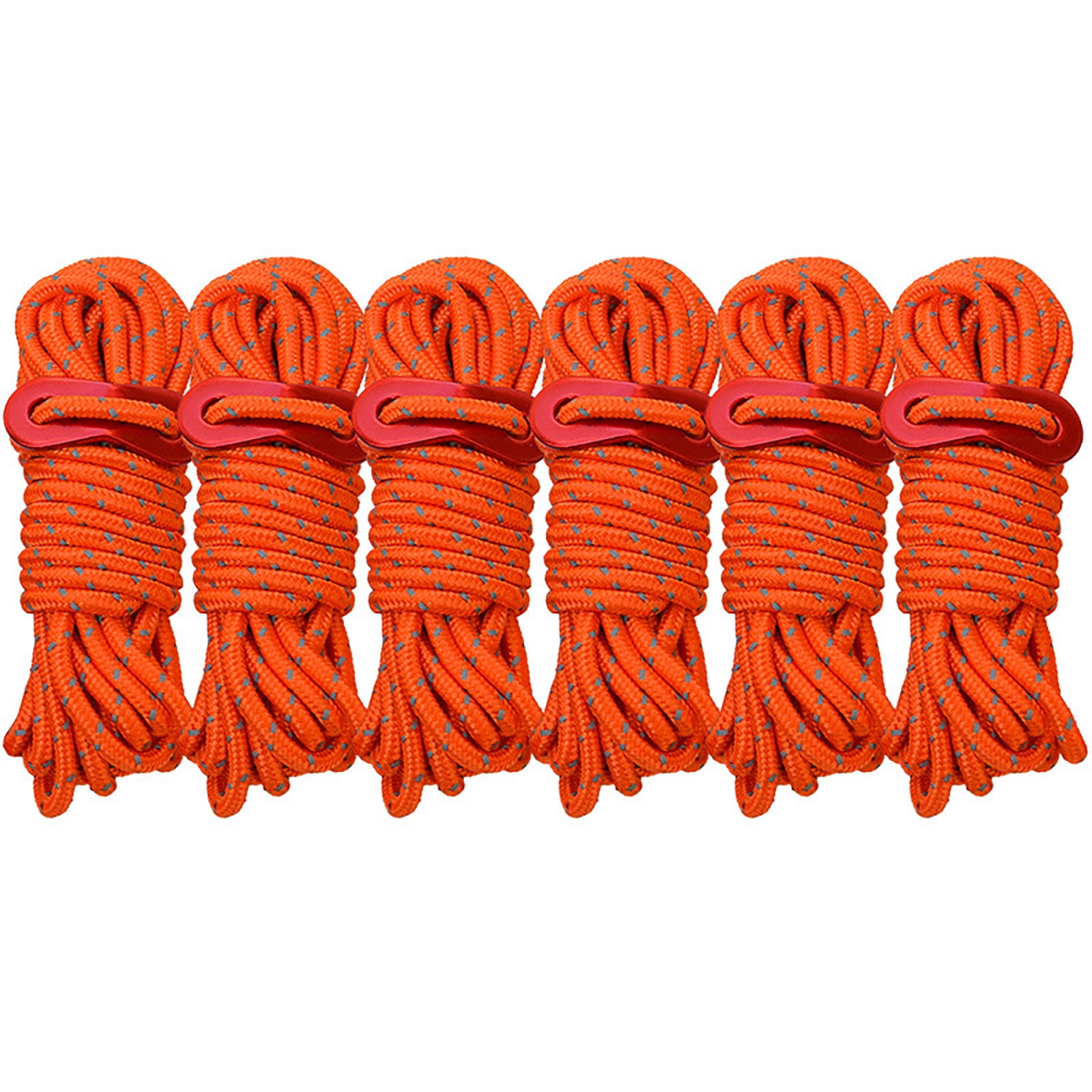 WNG 6 Pack of 4Mm Outdoor Tent Ropes Lightweight Camping Ropes with