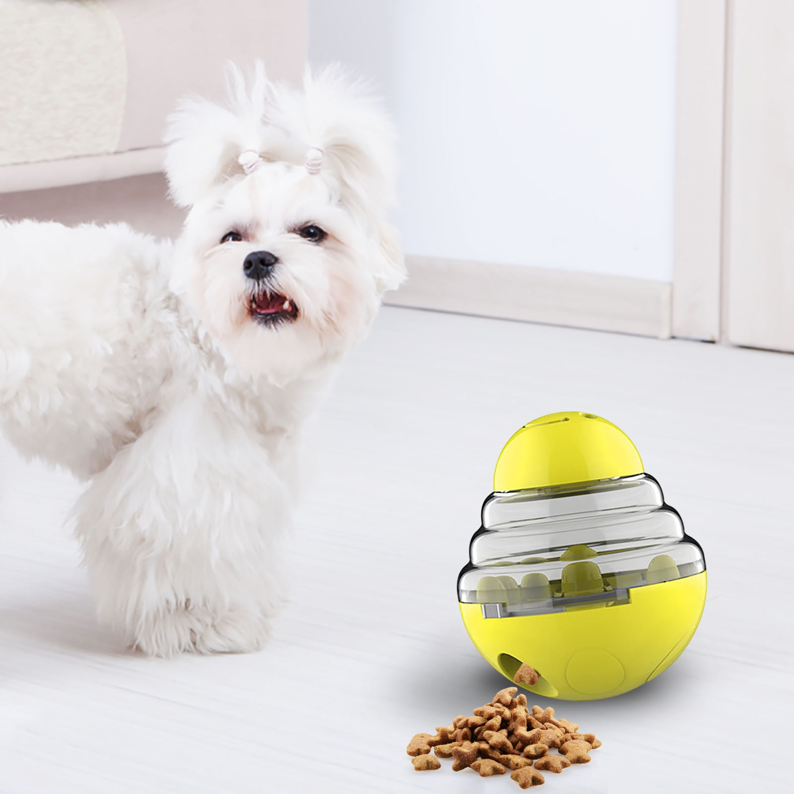 Clearance Tumbler Pet Toy, Dog Leaky Food Toy Interactive Dog Cat Toy Food Treat Dispensing Toys, Slow Feeder Treat Ball for Pets Increases Iq 14u