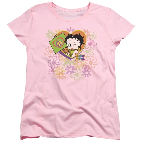 Betty Boop - Peace Love And Boop - Women's Short Sleeve Shirt - Large