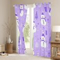 thumbnail image 3 of Feelyou Christmas Snowman Black Out Curtains, Winter Wonderland Landscape Curtains Pack of 2 (42x63 Each), Purple Xmas Gift Bedroom Curtains, Luxury Bedroom Decor, 3 of 5