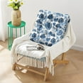thumbnail image 2 of Bright Floral Floor Pillow - Supportive Square Zabuton with Colorful Retro Flower Design, 2 of 6