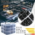 thumbnail image 3 of PENGXIANG 625PCS Car Retainer Clips Kits with Fastener Remover Cars Body Trim Clips Kits Plastic Cars Fasteners Kit Car Door Panel Bumper Fender Rivets Auto Parts Kits for Most Cars, 3 of 10