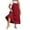 Wine, variant on Tqcoqu Overall Dress for Women Loose Pleated Button Straps Maxi Dress Square Neck Barrel Casual Dresses,Khaki,Women's XL-XXXXXL