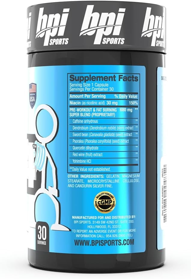 BPI Sports B4 Thermogenic The Once Daily Fat Burner, 60 Count