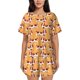 thumbnail image 1 of Fotbe Dachshund Dog Puppy Conjunto de Pijama Estampado para Mujer, 2 Piezas, Ropa de Dormir con Camiseta de Manga Corta y Shorts Suaves-4X-Large, 1 of 6