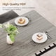 thumbnail image 5 of Gris dining mesa set para 4: kitchen mesa con forrado dining bench, square stools, y almacenamiento para small space apartments, 5 of 8