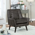 thumbnail image 5 of Furniture of America Contemporary Fabric Roger Accent Chair, Light Gray, 5 of 7